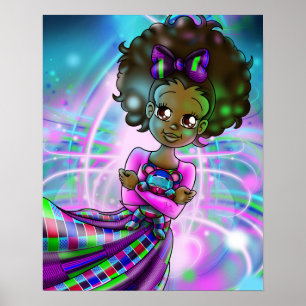 Akili Nzuri African Girl 17" x 21.92" Value Poster