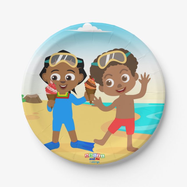 Akili Summer Party Paper Plates 1 (Front)