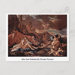 Akis And Galatea By Nicolas Poussin Postcard