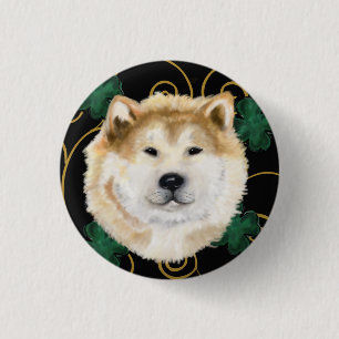 AKITA 3 CM ROUND BADGE