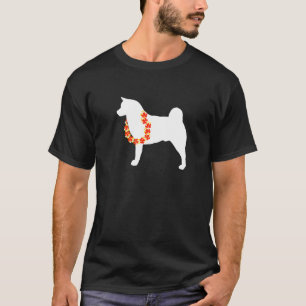 Akita Aloha Hawaiian Lei Dog T-Shirt