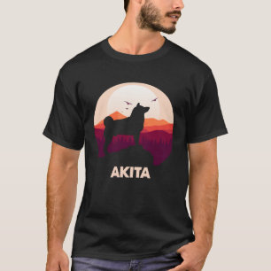 Akita and Moon Halloween T-Shirt