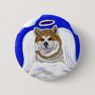 Akita Angel 6 Cm Round Badge