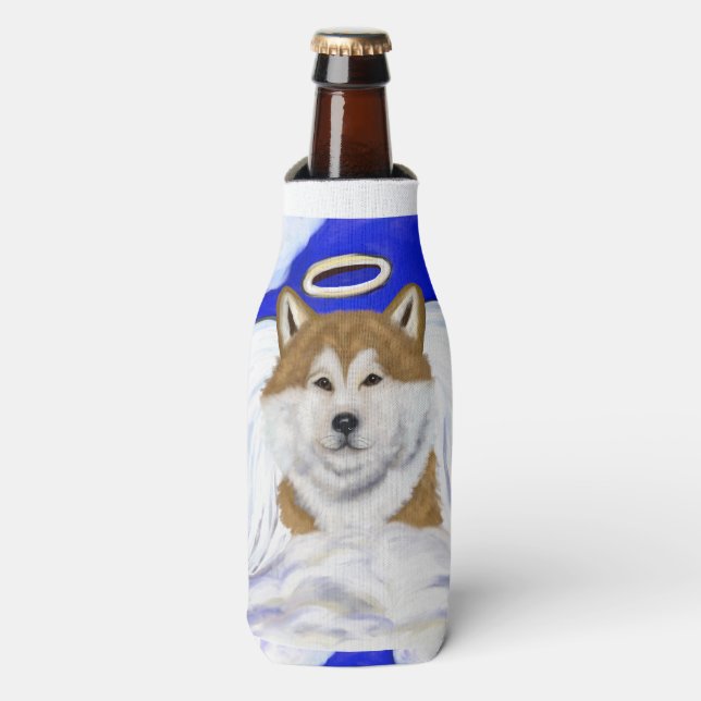 Akita Angel Bottle Cooler (Bottle Front)