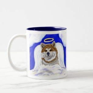 Akita Angel Two-Tone Coffee Mug