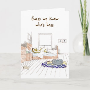 Akita Bossy Dog - Funny Boss's Day Card