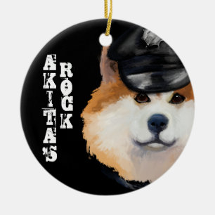 AKITA   CERAMIC ORNAMENT