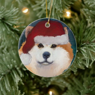 AKITA       CERAMIC ORNAMENT