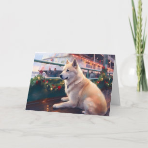 Akita Christmas Cruise: Pawsome Holiday Delight Card