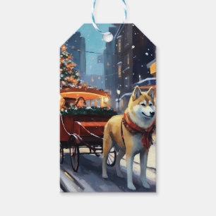 Akita Christmas Festive Season Gift Tags