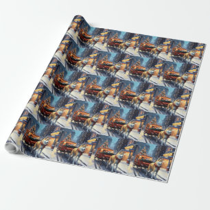 Akita Christmas Festive Season Wrapping Paper
