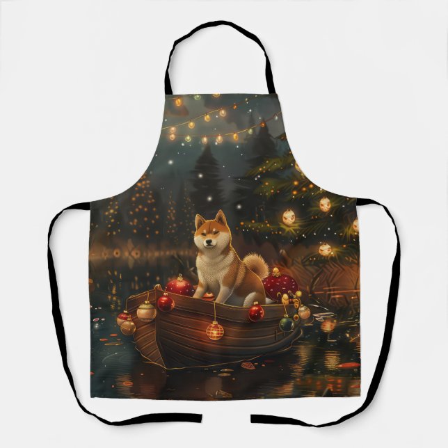 Akita Christmas Festive Voyage Apron (Front)