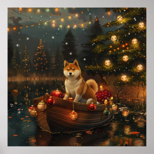 Akita Christmas Festive Voyage Poster