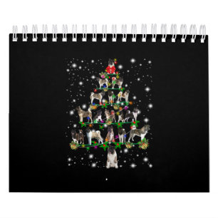 Akita Christmas Tree Covered By Flashli Calendar