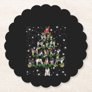 Akita Christmas Tree Covered By Flashli Paper Coaster