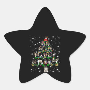 Akita Christmas Tree Covered By Flashli Star Sticker