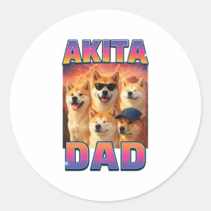 Akita Classic Round Sticker