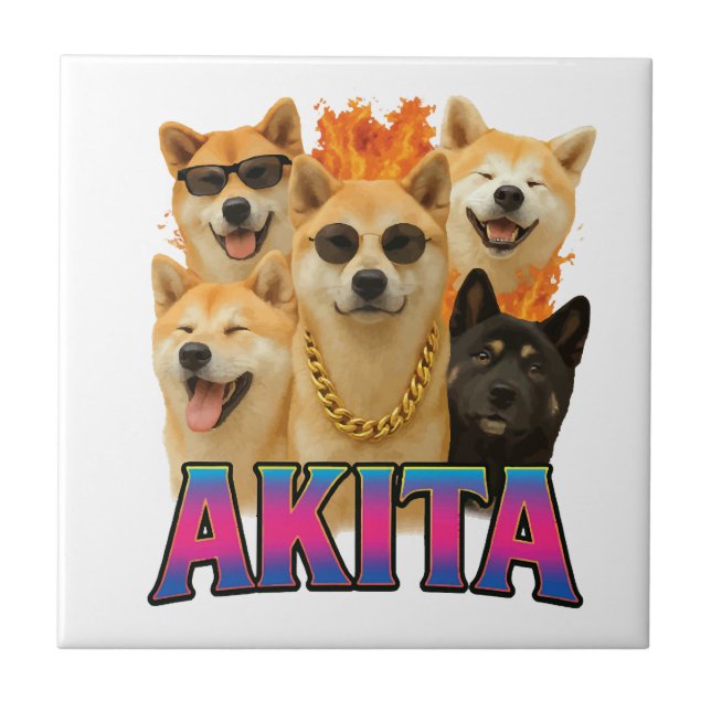 Akita Copy Ceramic Tile (Front)