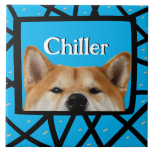 Akita customised photo frame Ceramic Tile