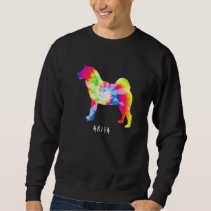 Akita Cute Puppy Pet Dog Owner Hippy Tie Dye Sweatshirt
