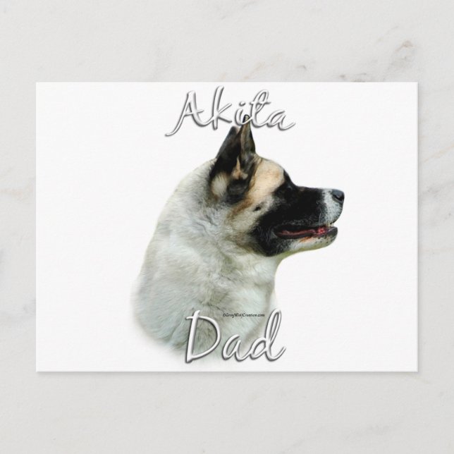 Akita Dad 2 Postcard (Front)