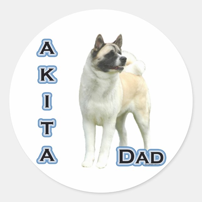 Akita Dad 4 - Sticker (Front)