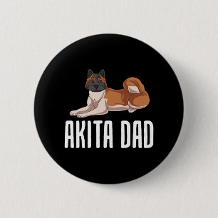 Akita Dad 6 Cm Round Badge
