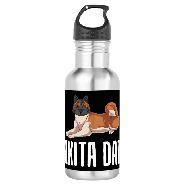 Akita Dad 710 Ml Water Bottle (Front)