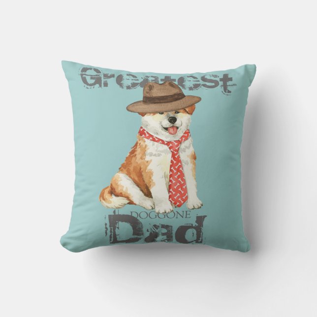 Akita Dad Cushion (Front)
