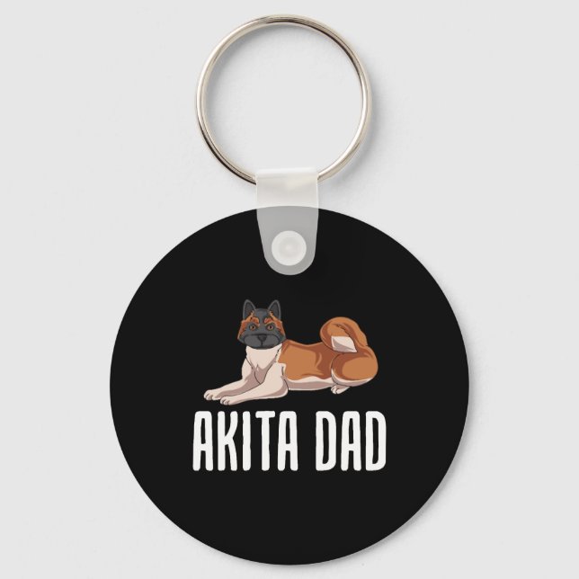 Akita Dad Key Ring (Front)