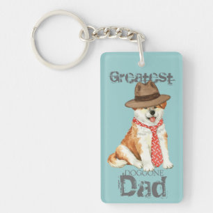 Akita Dad Key Ring