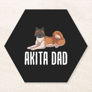 Akita Dad Paper Coaster