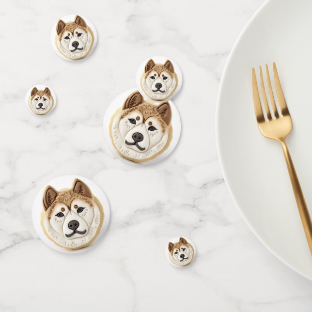 Akita Dog 3D Inspired Confetti (Group)