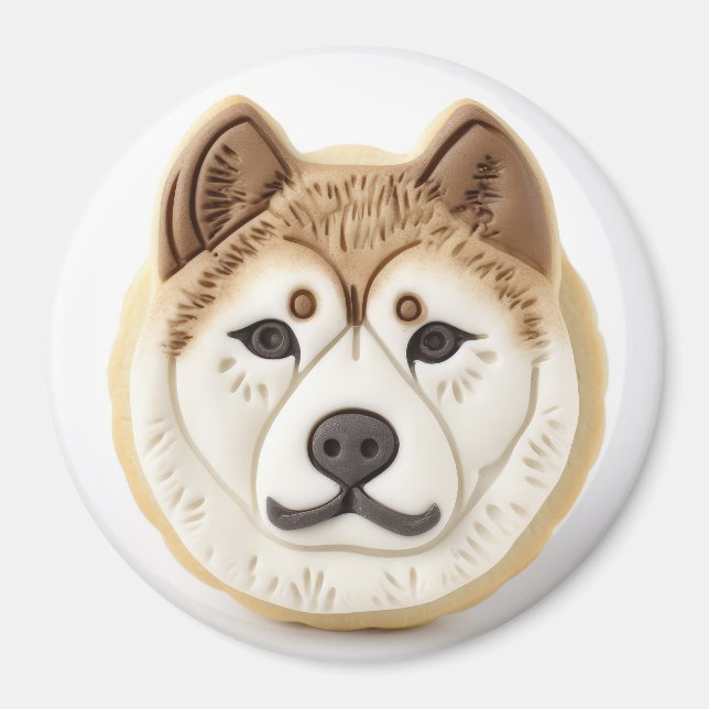 Akita Dog 3D Inspired Magnet (Front)