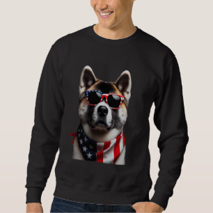 Akita Dog 4th Of July American Incependence Day Ow Sweatshirt