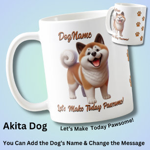 Akita Dog - Add Name, Change Text Coffee Mug