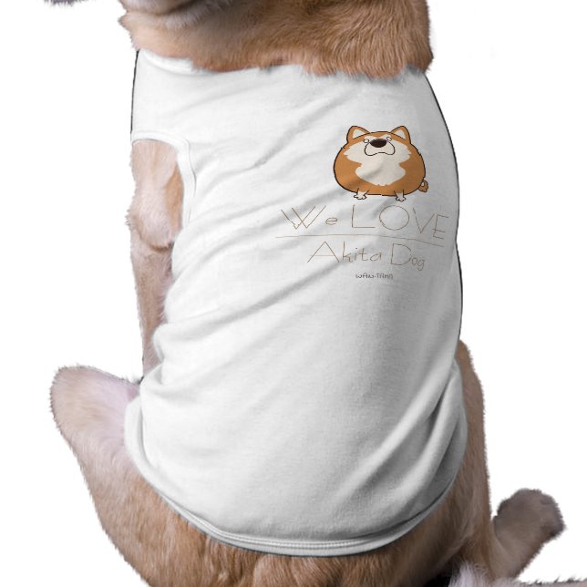 Akita Dog "Akitama (Red)" Shirt (Back)