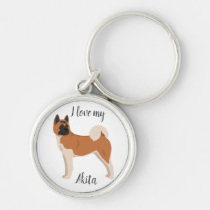 Akita Dog. American Akita dog Key Ring