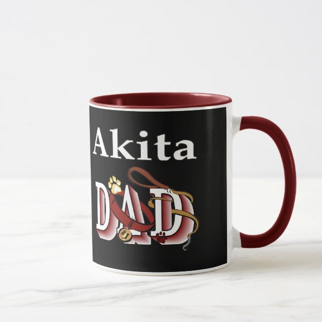 Akita Dog Dad Mug (Right)