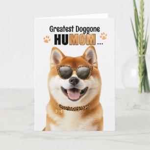 Akita Dog Greatest HuMOM Mother's Day Holiday Card