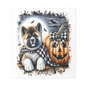 Akita Dog Halloween Square Notepad