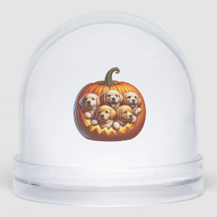 Akita Dog Halloween Square Snowglobe
