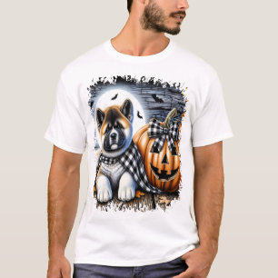 Akita Dog Halloween Square T-Shirt