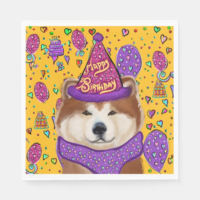 AKITA DOG  NAPKIN (Front)