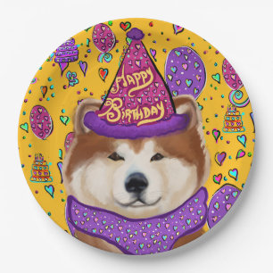 AKITA DOG PAPER PLATE