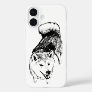 Akita Dog Phone Case – Artistic Ink Style
