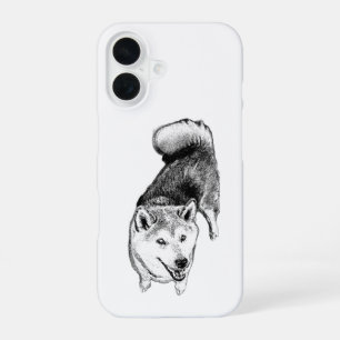 Akita Dog Phone Case – Classic Ink Illustration