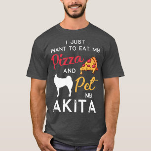 Akita Dog Pizza Lover Owner Christmas Birthday Gif T-Shirt