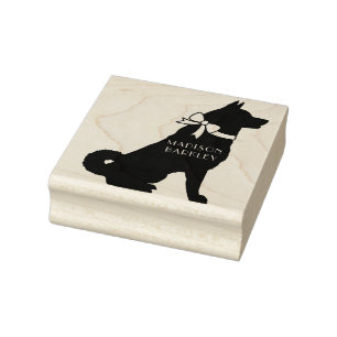 Akita Dog Puppy Rubber Stamp