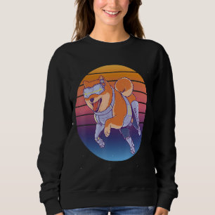 Akita Dog Retro Vintage Shiba Inu Akita Dog Sweatshirt